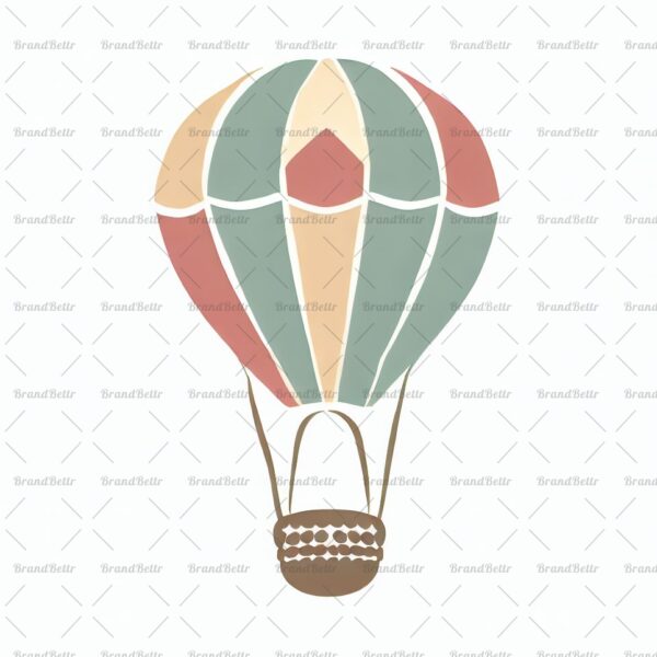 Verspielter Heißluftballon